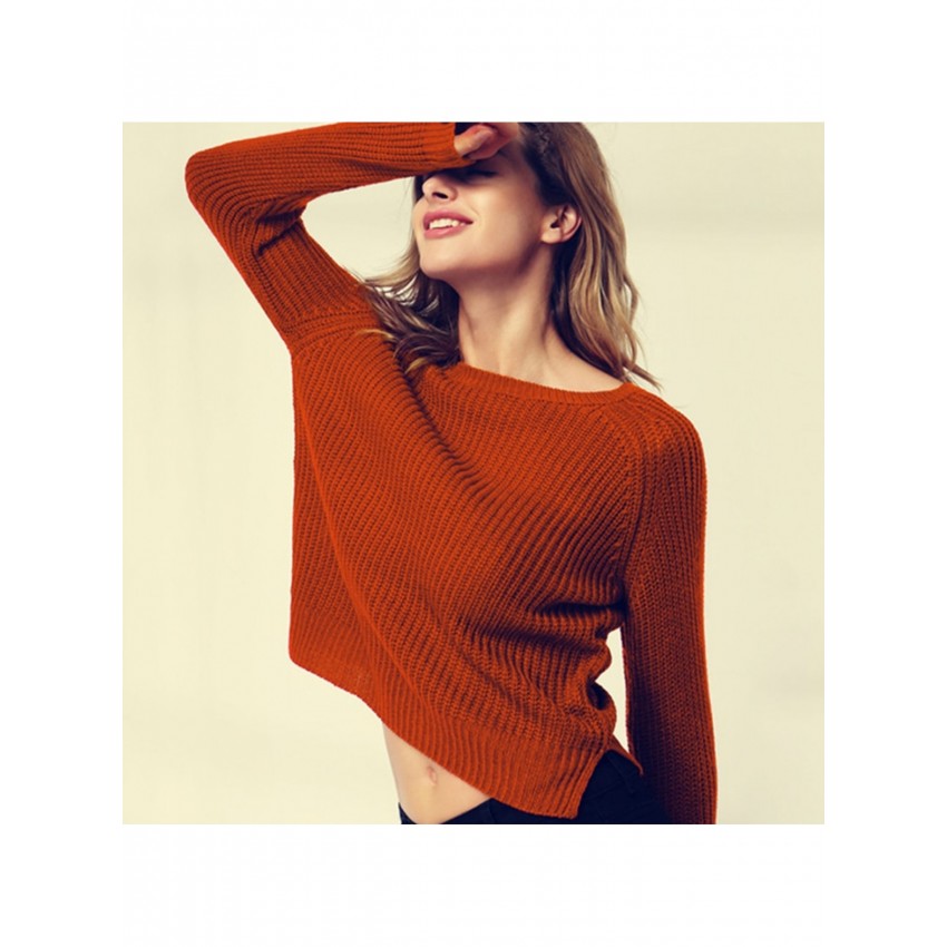 Autumn Winter Women Sweaters And Pullovers Korean Style Long Sleeve Casual Crop Sweater Slim Solid Knitted Jumpers Sweter