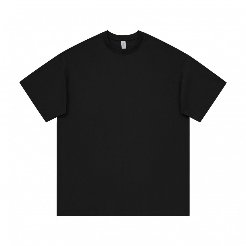 Cotton drop-shoulder thickened loose t-shirt