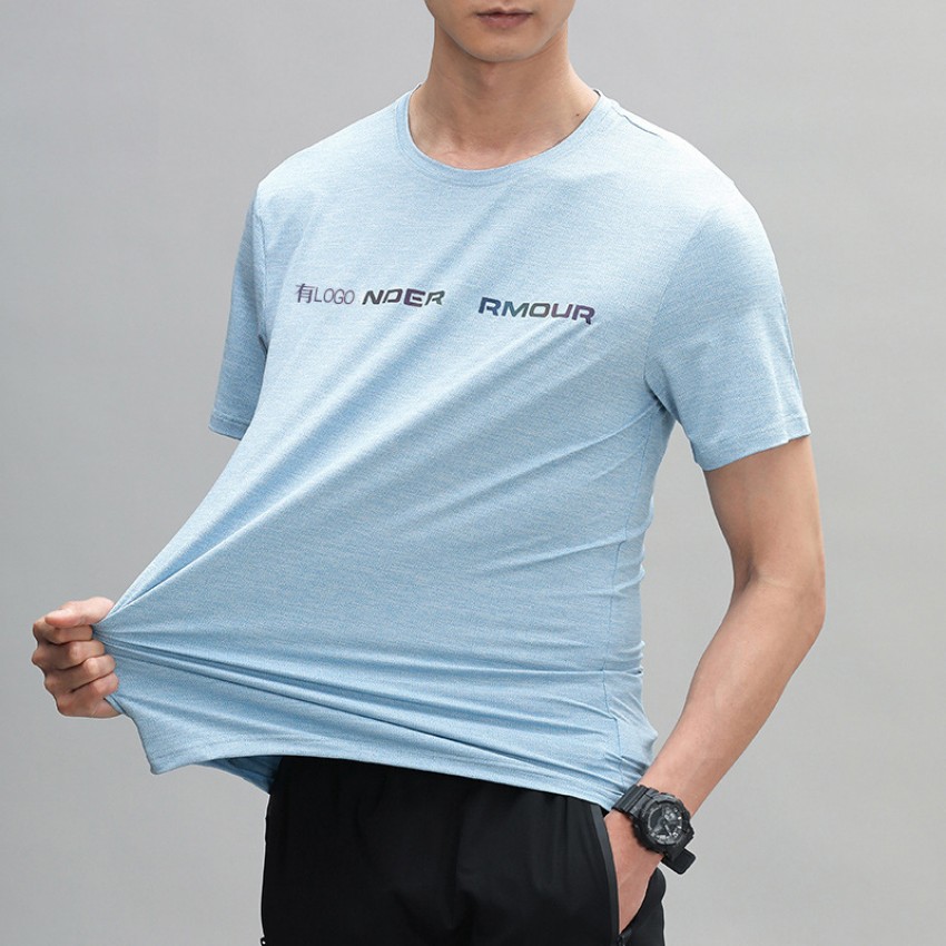 Track and field sports elastic short-sleeved T-shirt