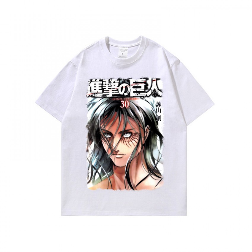 Cartoon print hiphop heavy wash worn short-sleeved t-shirt