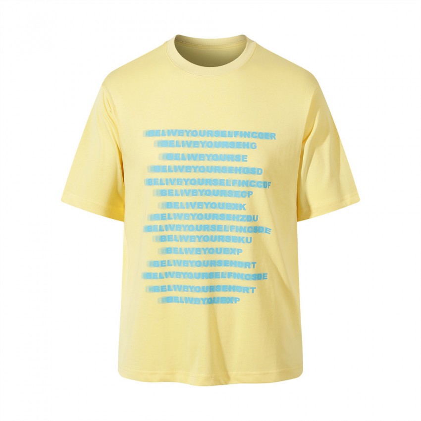 Monogrammed short-sleeved T-shirt men's summer casual loose cotton half-sleeved