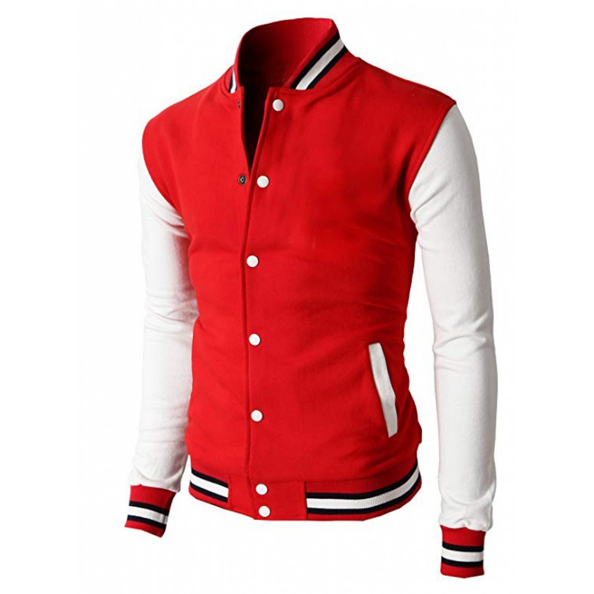 Mens Casual Slim Fit Varsity Baseball Bomber Cotton Lightweight Premium Jacket