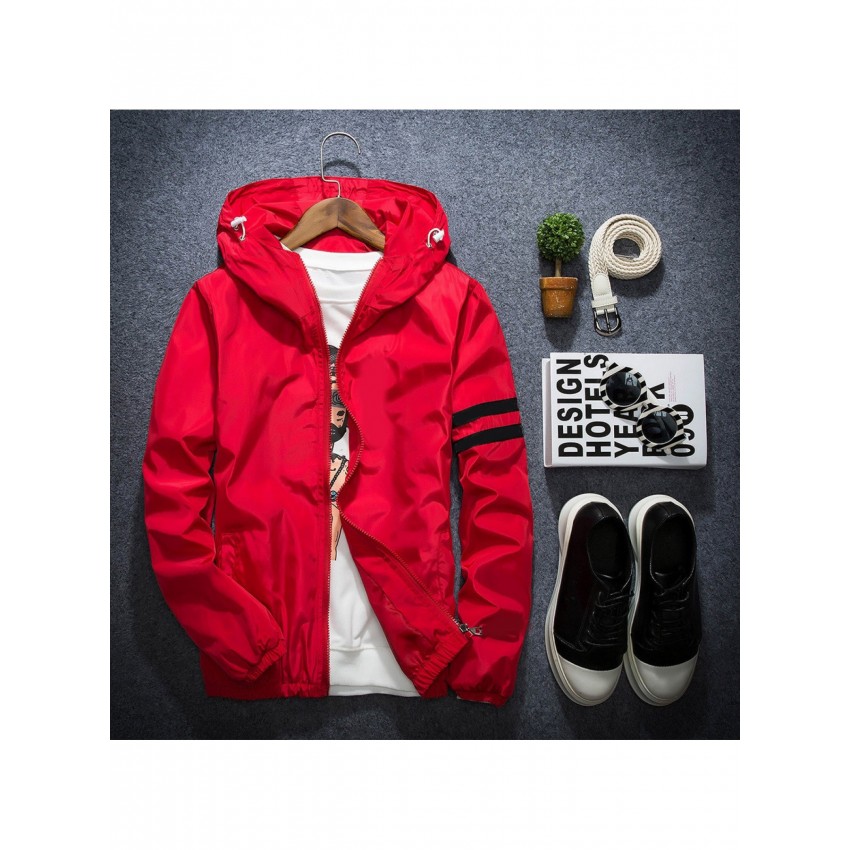 Spring Autumn New Fashion Slim Fit Young Men Hooded Jacket Thin Jackets Brand Casual Windbreaker Top Quality