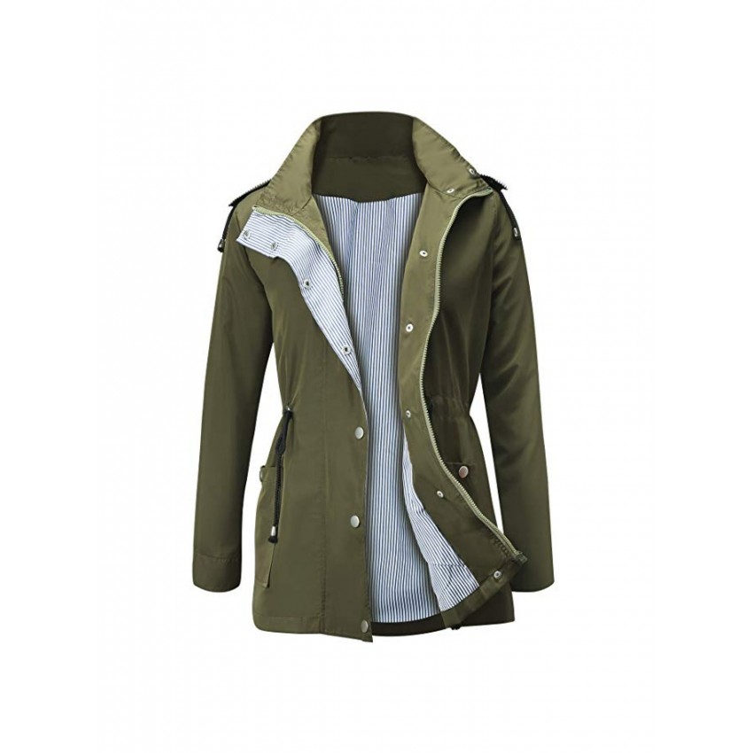 Waterproof Lightweight Rain Jacket Active Outdoor Hooded Women's Trench Coats