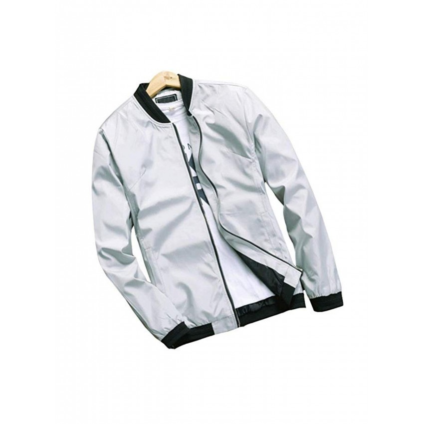 Men's Classic Soild Color Thin Light Weight Flight Bomber Jacket