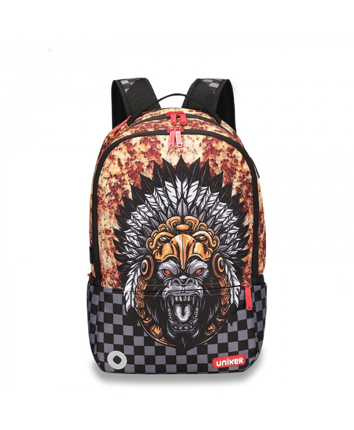 Raging flames lion the backstreet style backpack 