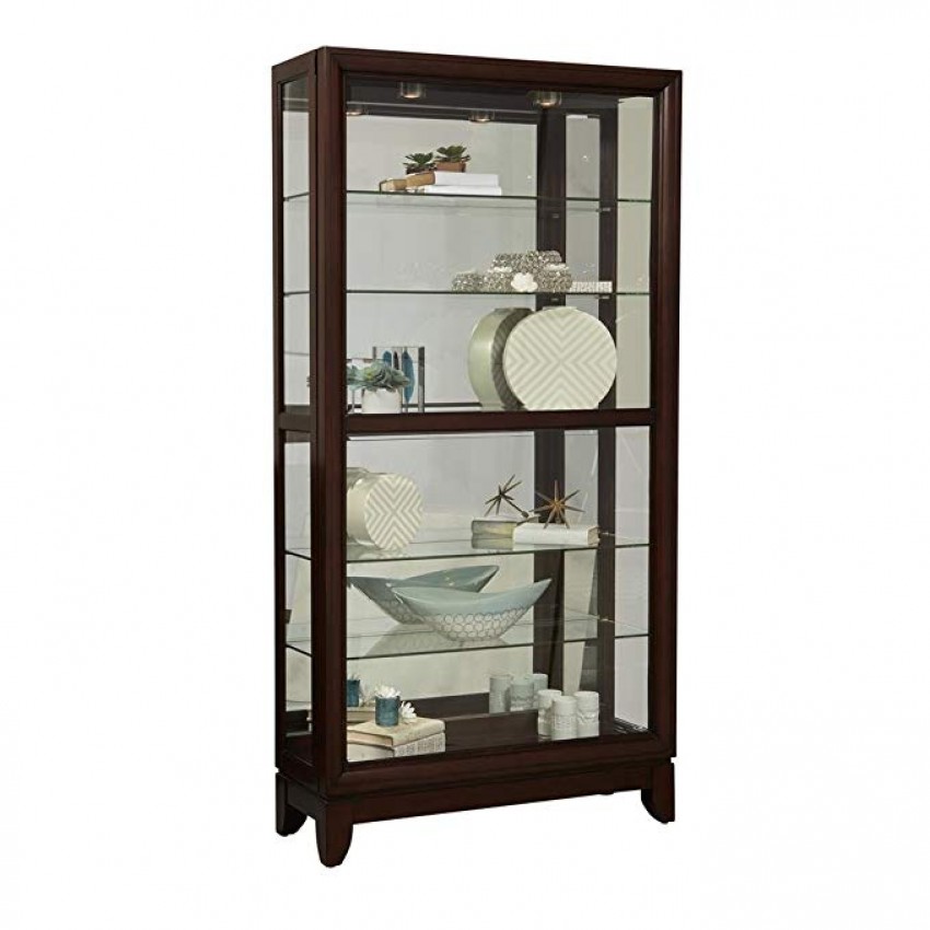 Pulaski Large Two Way Sliding Door Curio Cabinet, 42" X 15" X